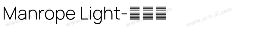 Manrope Light字体转换
